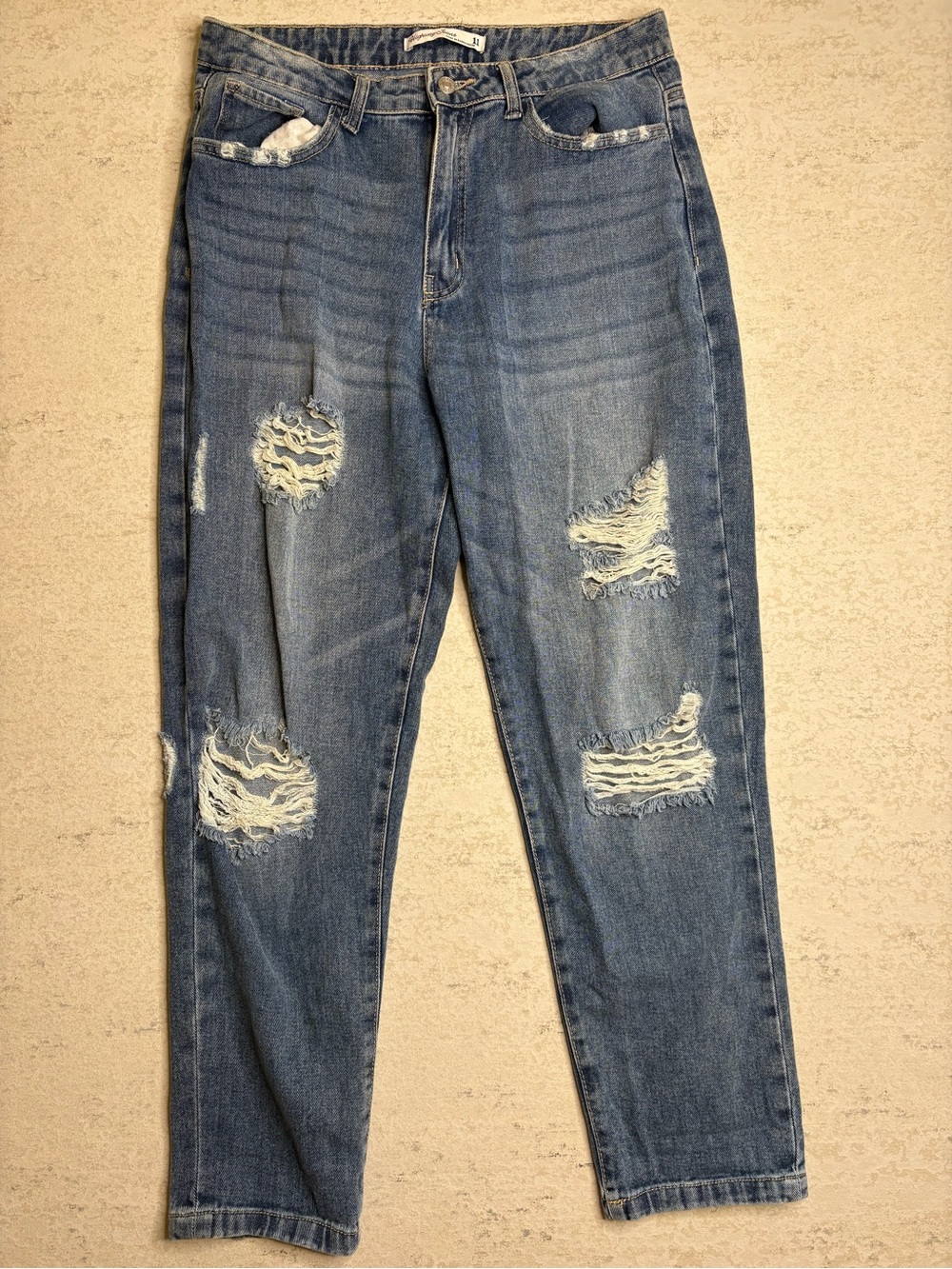 Highway Jeans Women’s Size 11 Distressed Blue Boyfriend Jeans